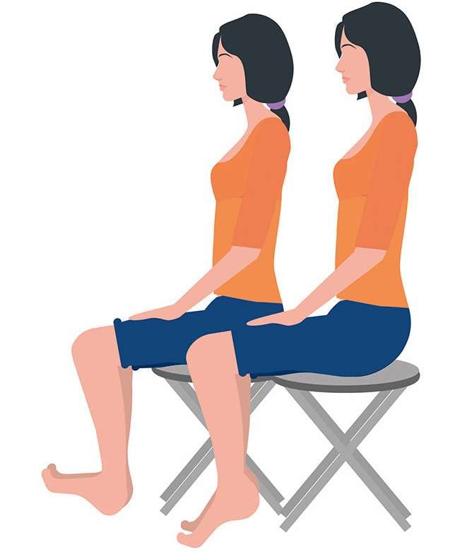 Übung: Fußwippe. Illustration: Kwadrat Passau