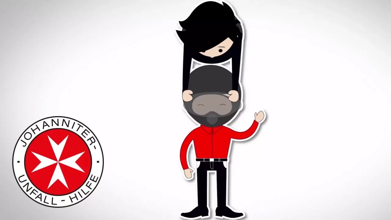 Video zur korrekten Helmabnahme nach einem Motorradunfall