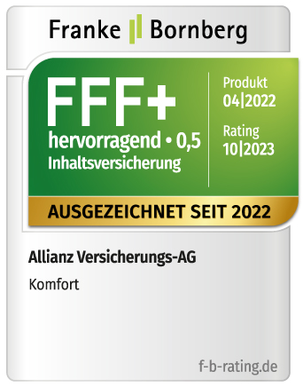 Franke Bornberg FFF+ hervorragend-Siegel Komfort Inhaltsversicherung