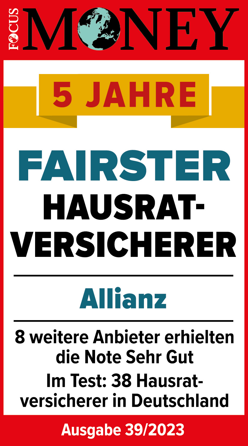 Allianz - Focus Money - Fairster Hausratversicherer