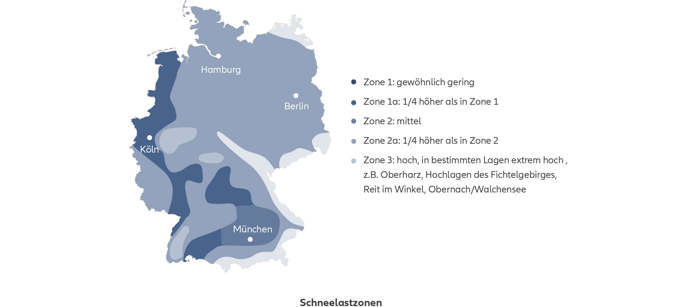 Infografik DeutschlandKarte zu Schneelastzonen