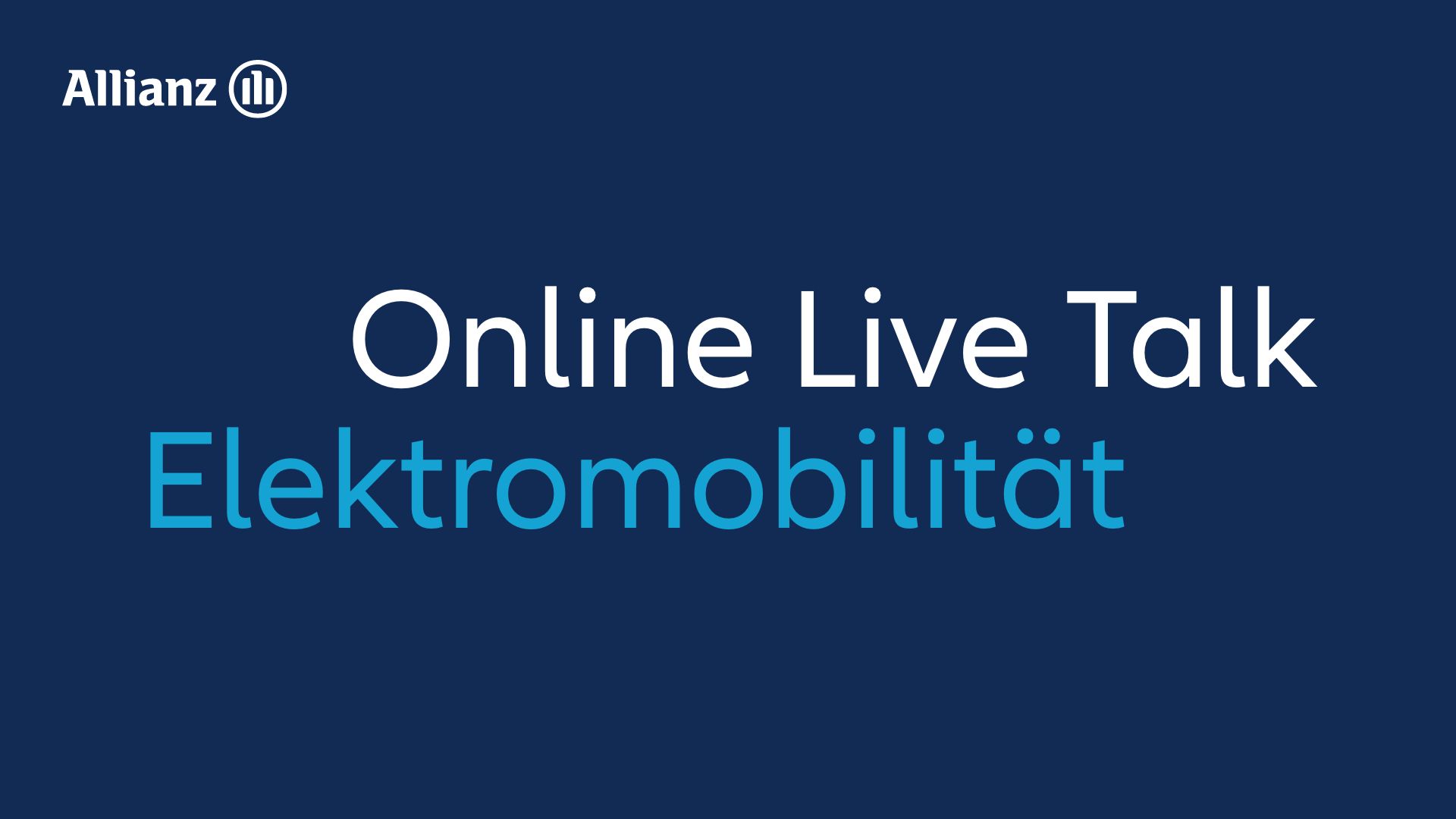 Allianz - Online Live Talk Elektromobilität