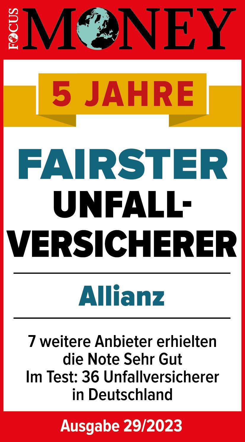 Allianz - Focus Money - Fairster Unfallversicherer